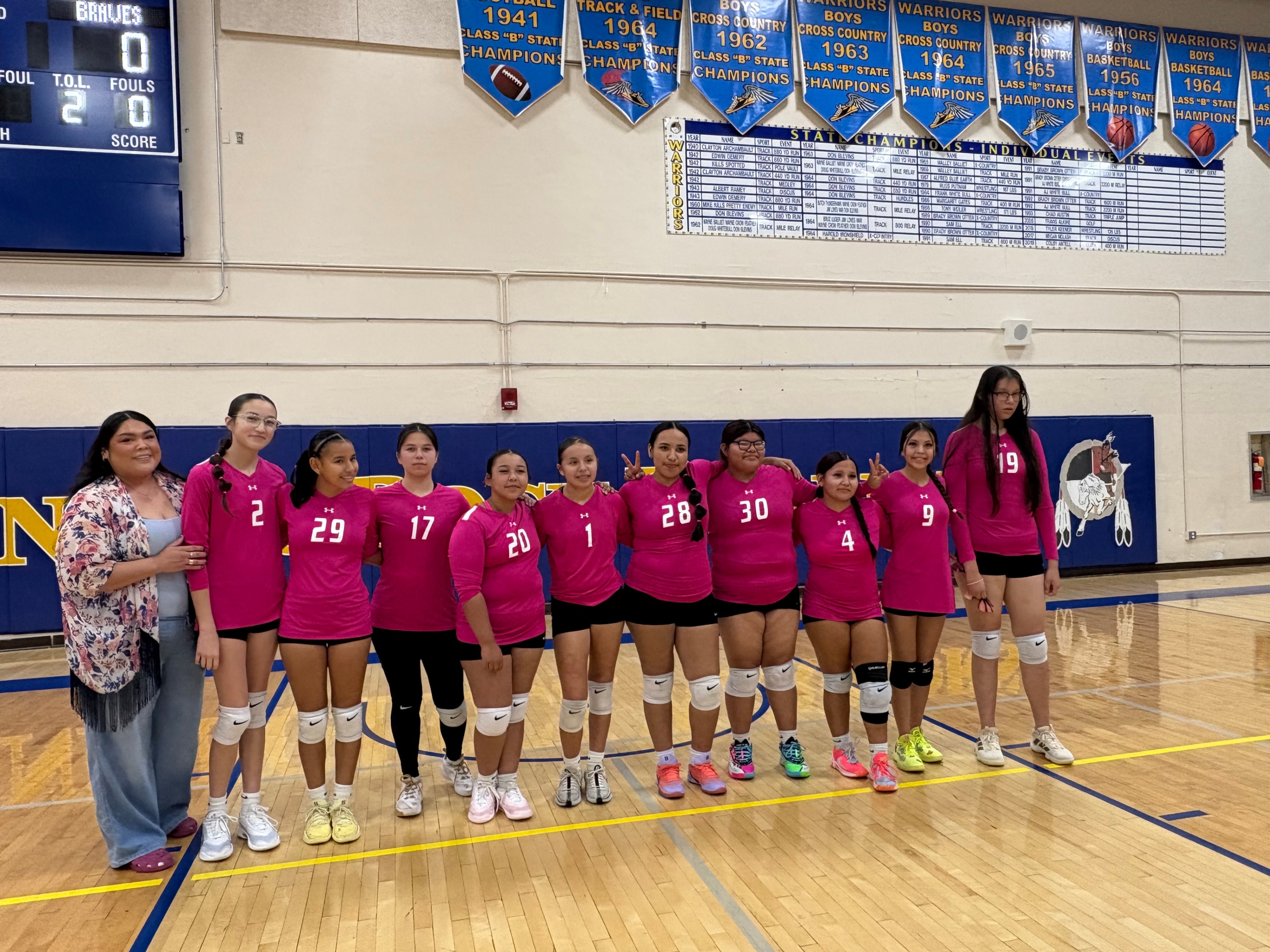 Lady Warriors Junior Varsity Volleyball team 